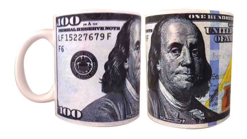 $100 Bill Mug – California Scene