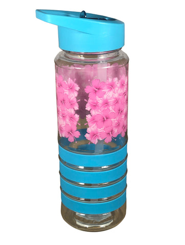 Hibiscus Light Blue 750ml Plastic Water Bottle