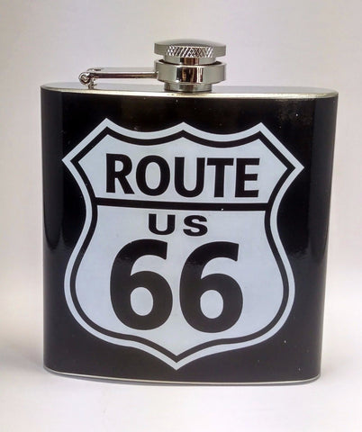 Route 66 Stainless Steel 6 oz Flask