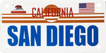 San Diego Aluminum Novelty License Plate