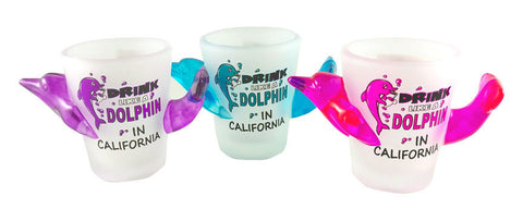 Drink Like a Dolphin in California Shot Glass Set of 3