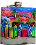 California Surfboards Stainless Steel 6 oz Flask