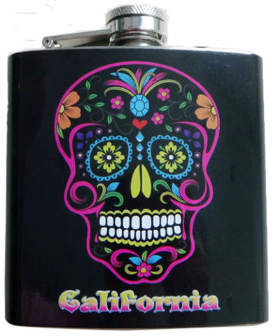 Day of the Dead Stainless Steel 6 oz Flask